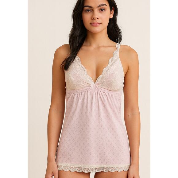 Marilyn Monroe Y2k Babydoll Slip Camisole Sleep Tank Top Medium Coquette Pink - Picture 1 of 5